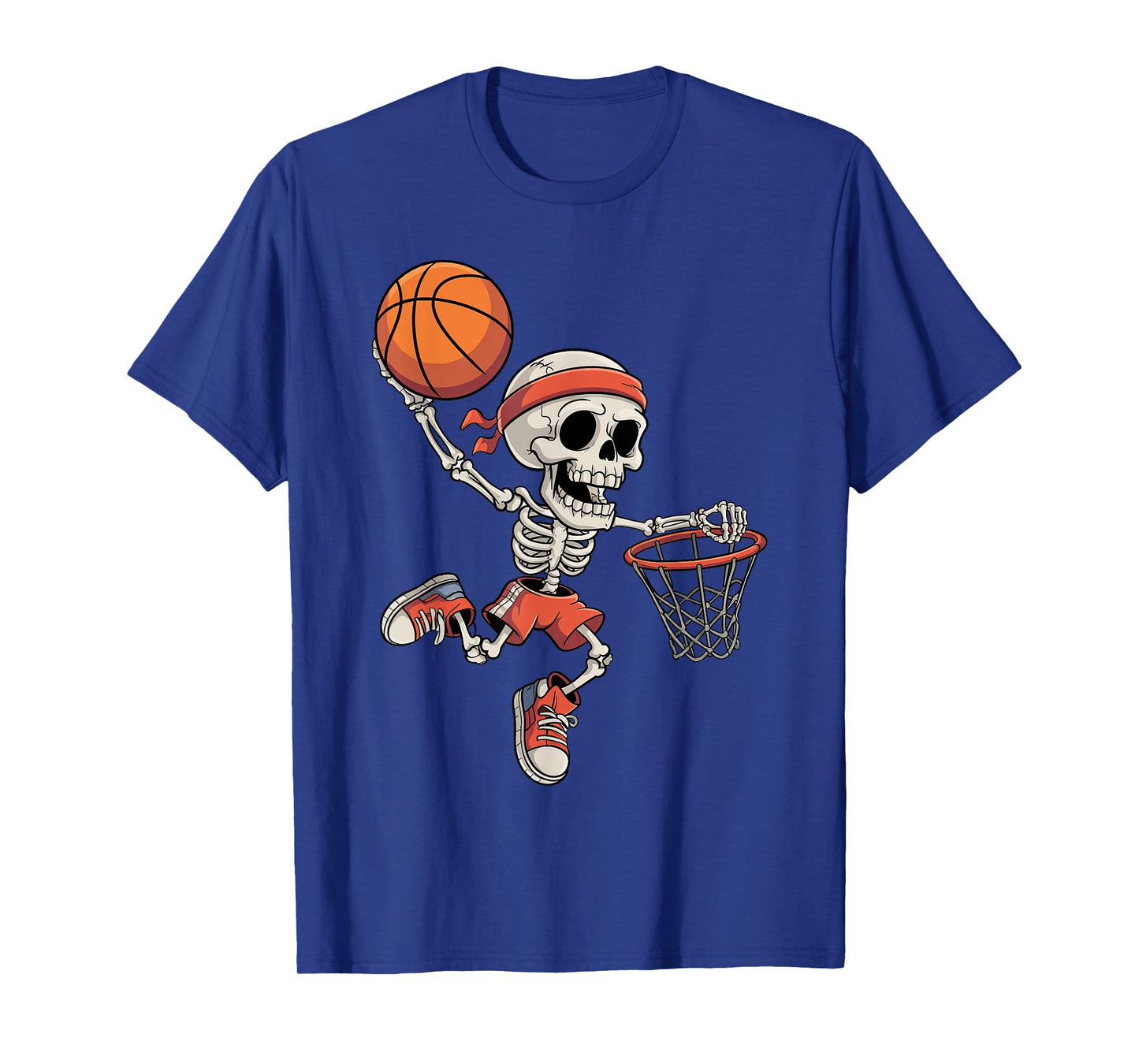 Skeleton Basketball Funny Halloween Costume Basketball Fans T-Shirt