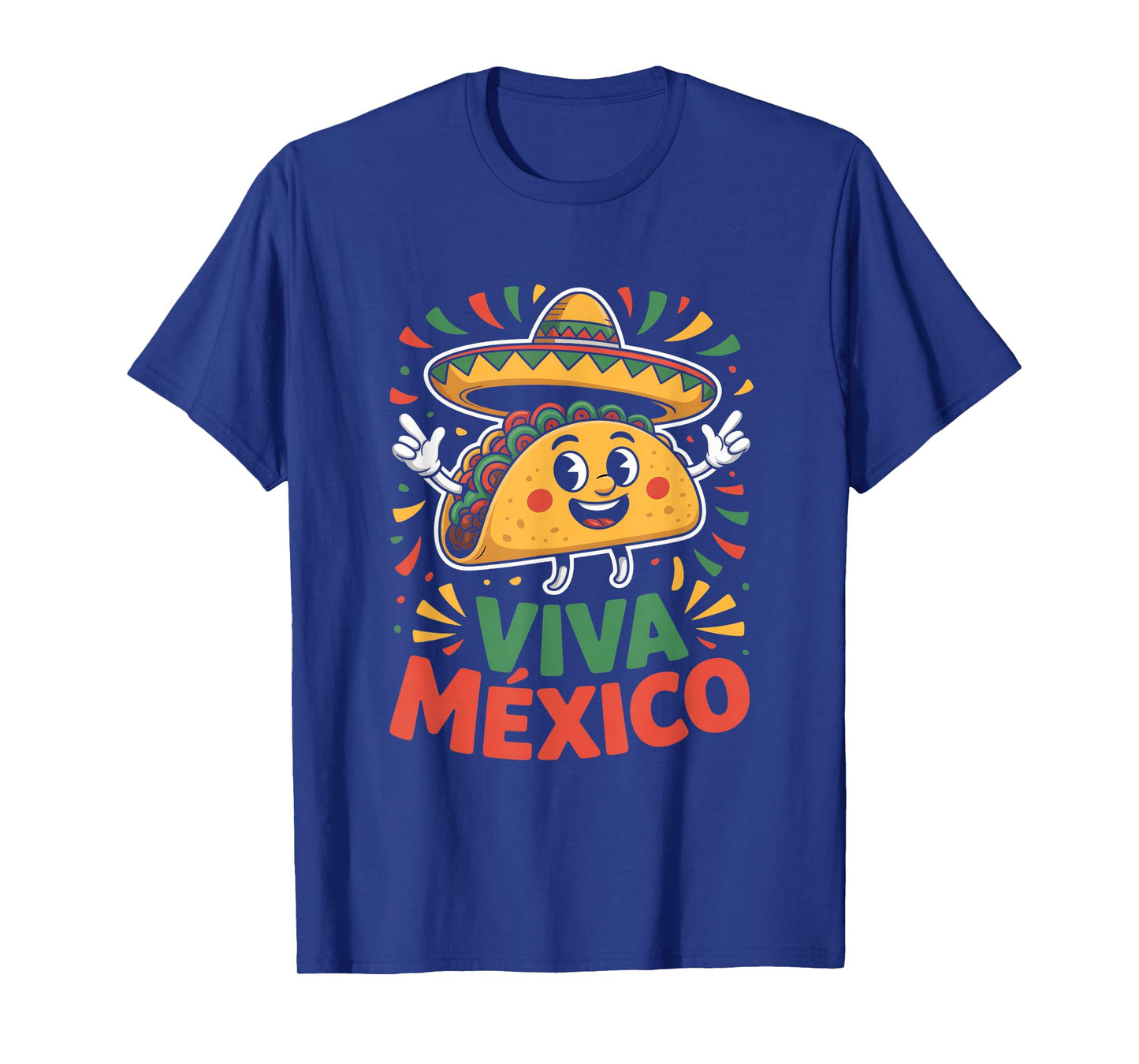 Viva Mexico Happy Taco Sombrero Fiesta Celebration T-Shirt