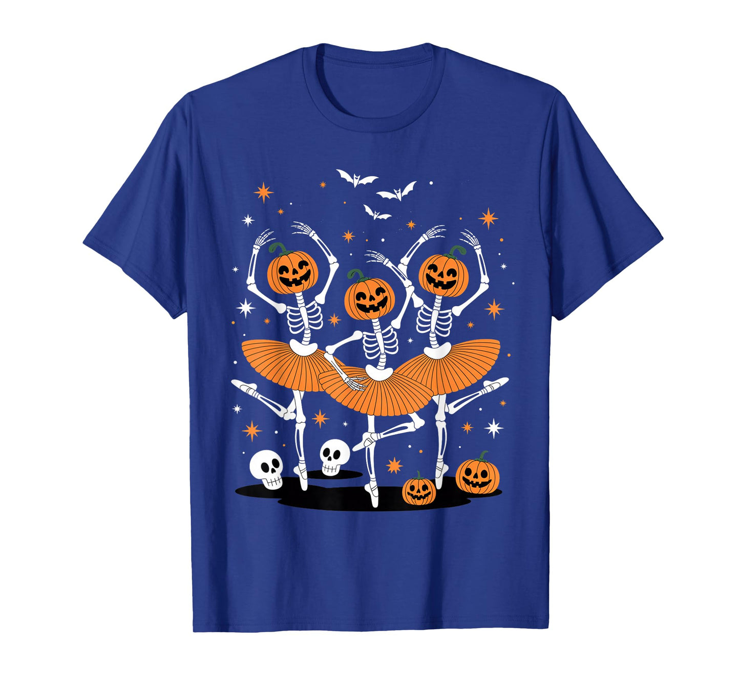 Skeleton Ballerina Ballet Dance Halloween Women Girl T-Shirt