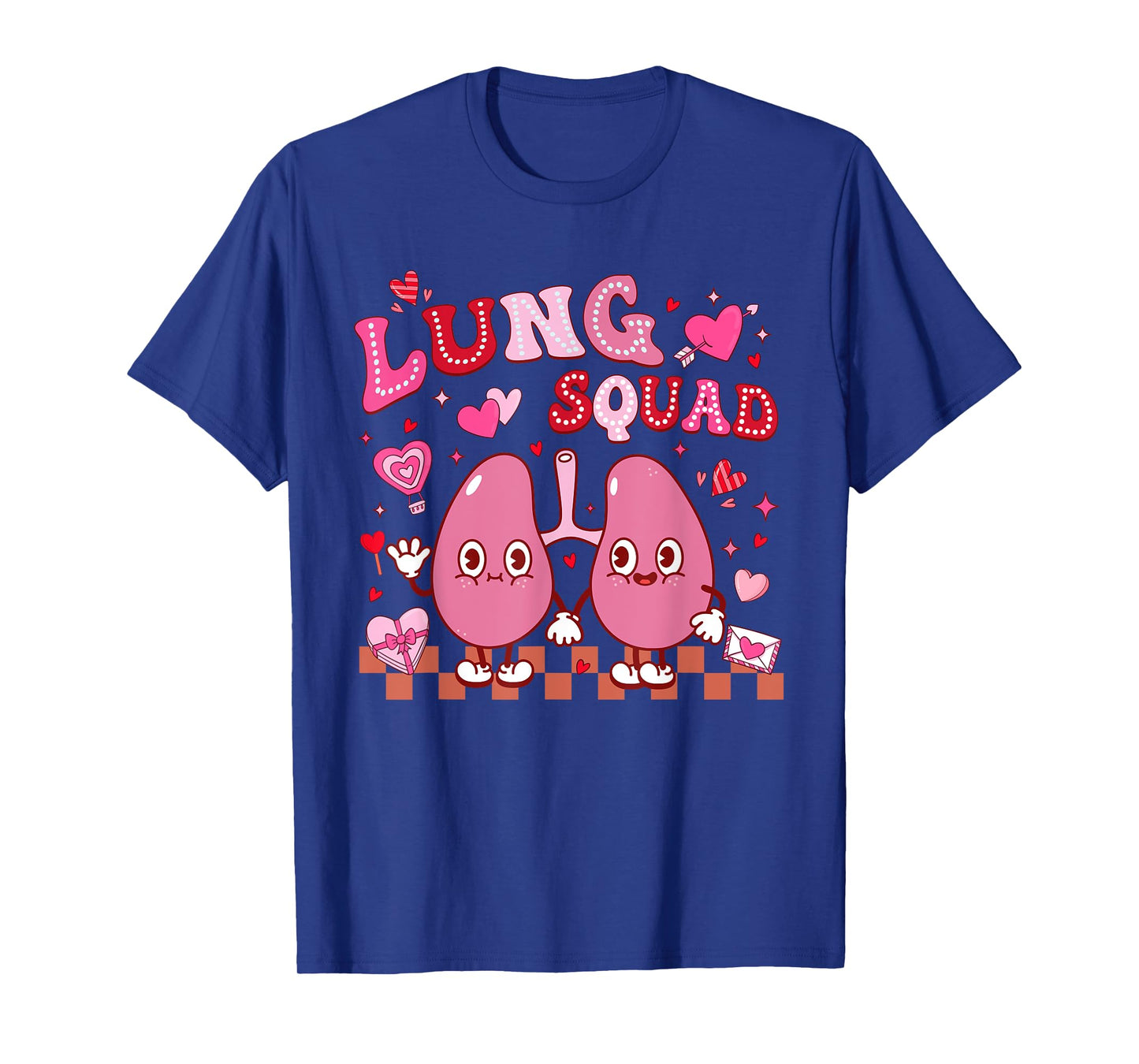 Groovy Lung Squad Respiratory Therapist Valentine's Day T-Shirt