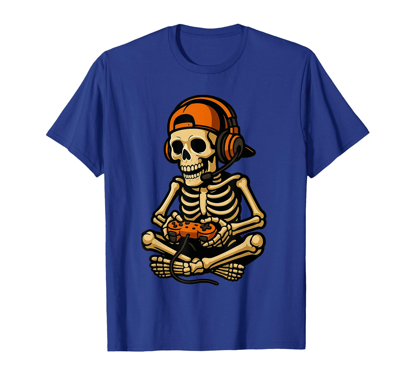 Halloween Skeleton Gamer Video Gaming Boys Men Kids T-Shirt