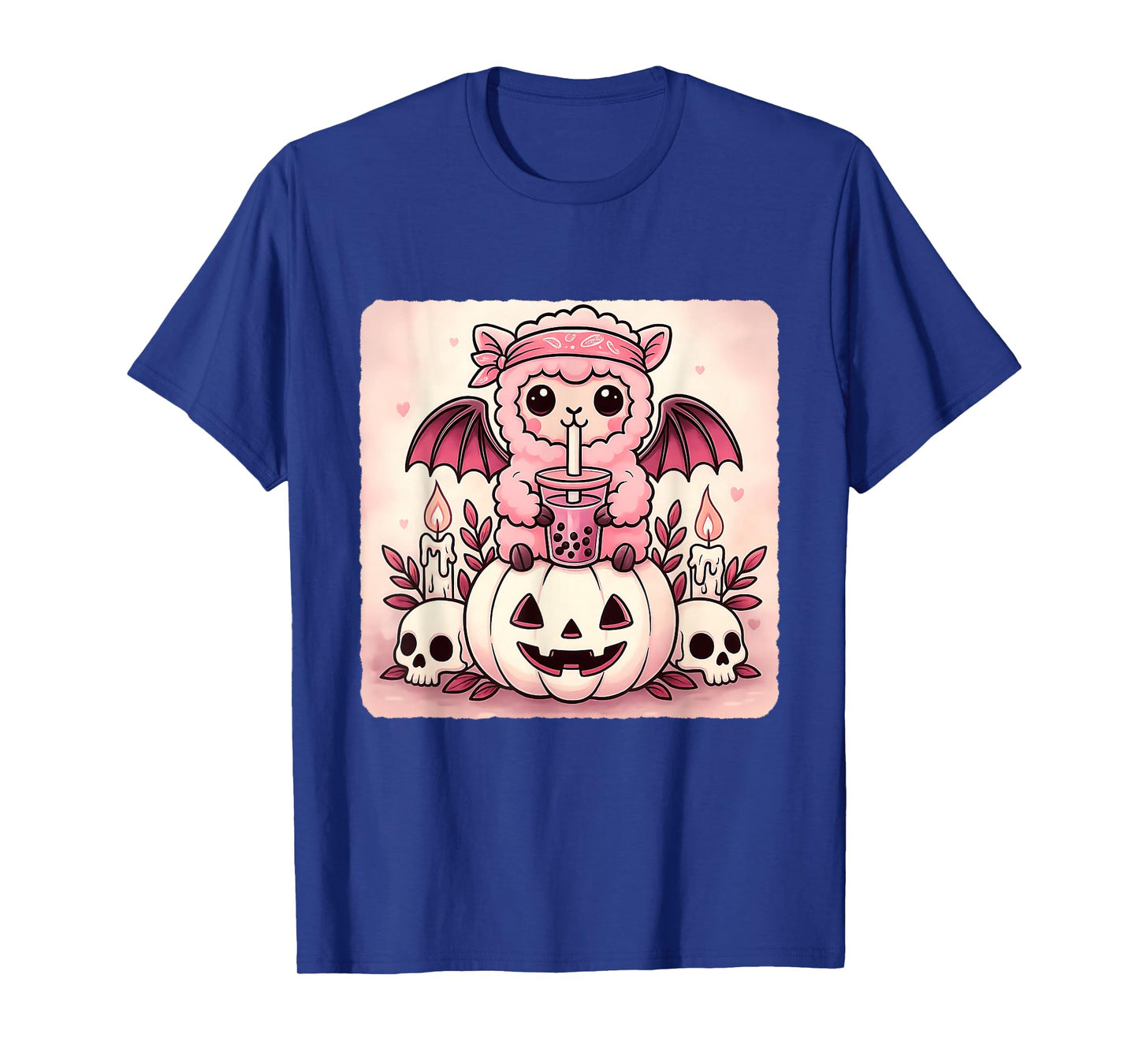Alpaca Bat Kawaii Pastel Goth Creepy Cute Skeleton T-Shirt