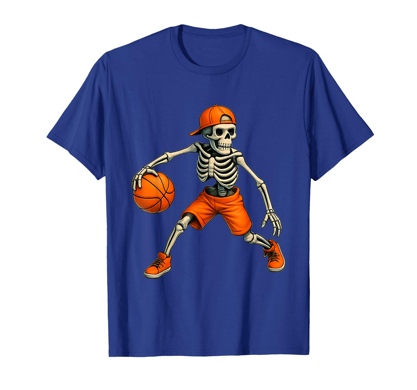 Funny Skeleton Basketball Player Halloween for Men Boys Kids T-Shirt