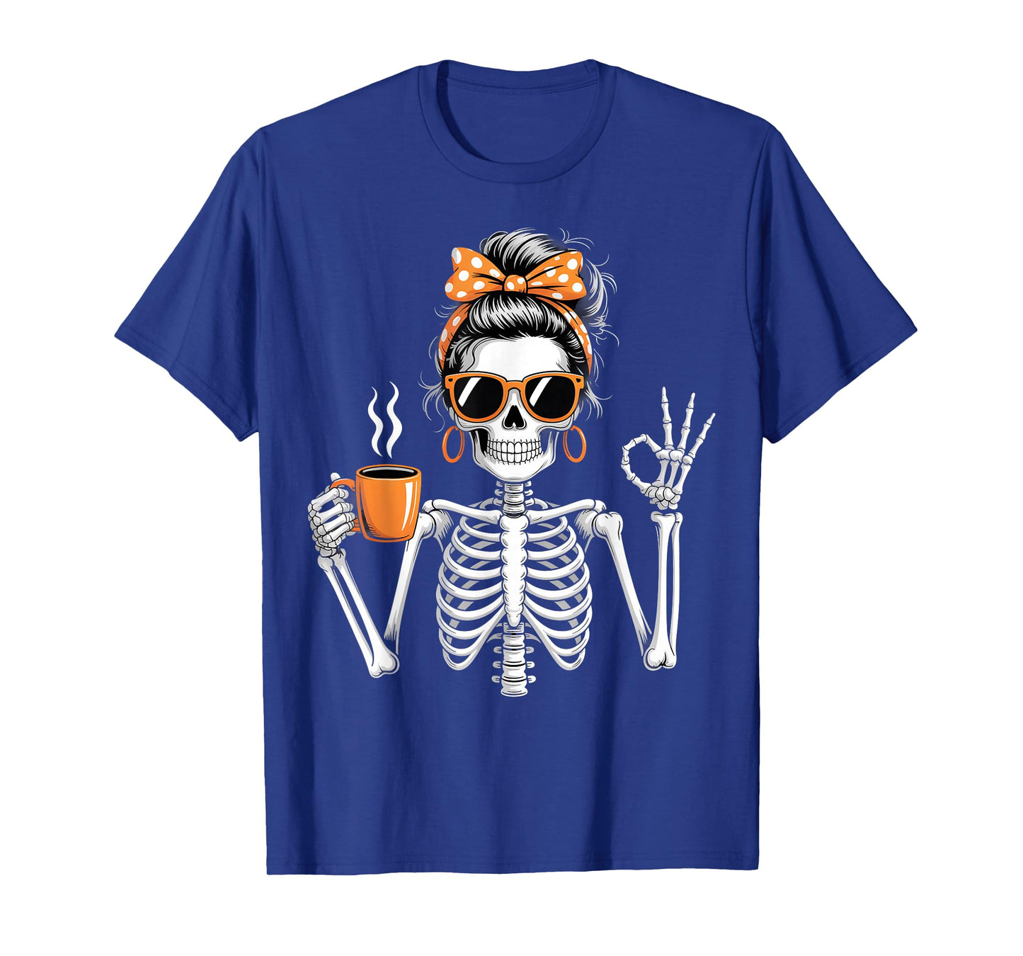 Sassy Skeleton Coffee Humor Halloween Aesthetic T-Shirt