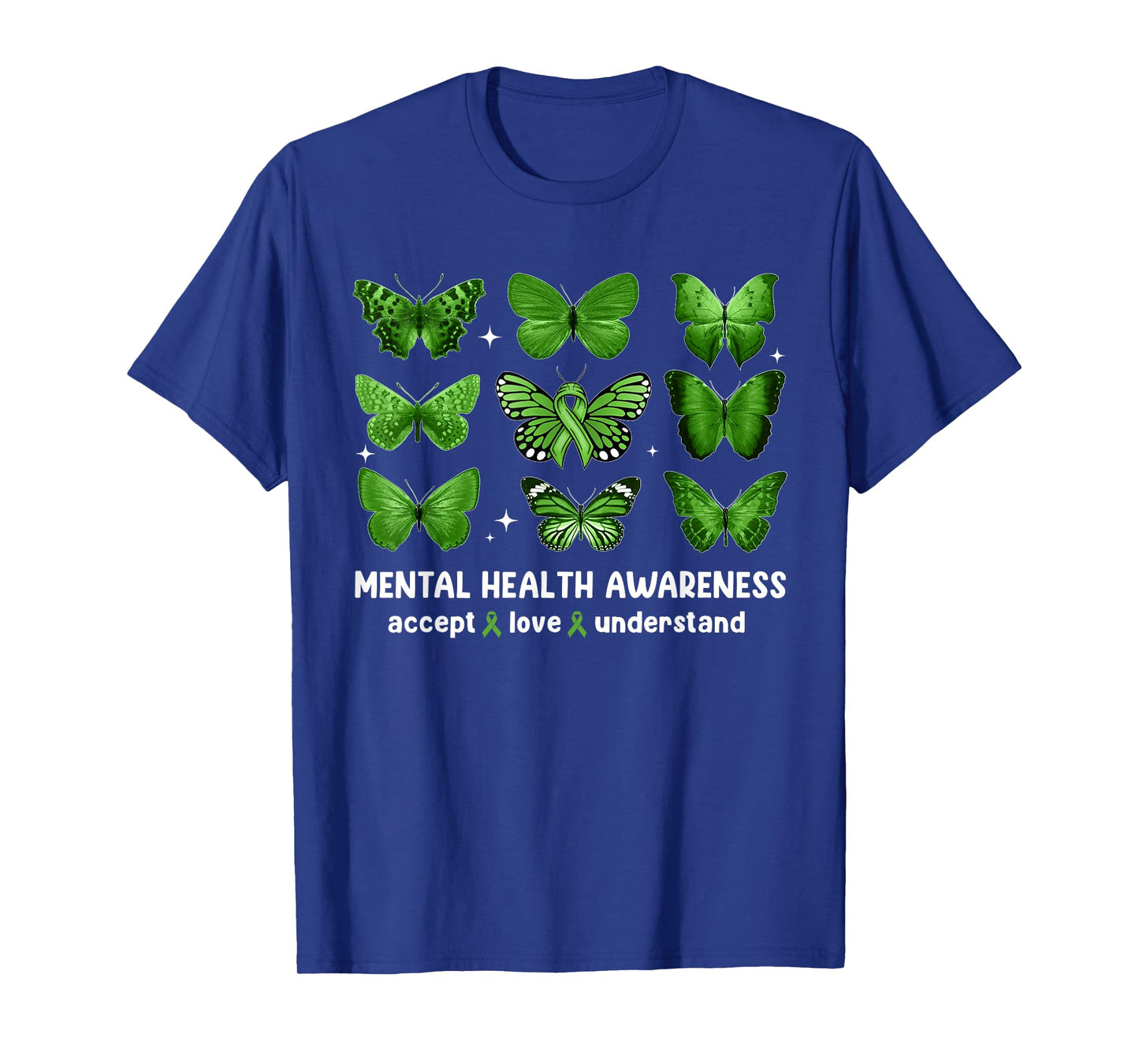 Butterfly Mental Health Awareness Accept Love Understand Kid T-Shirt
