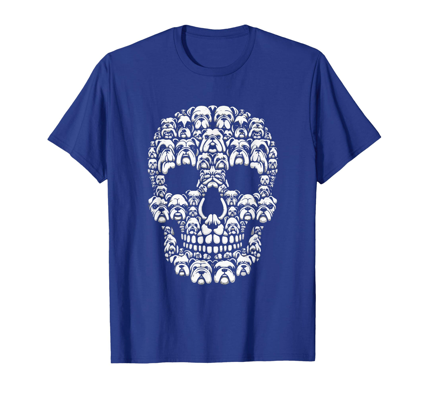 Group English Bulldogs As Halloween Skull Costume Dog Owner T-Shirt