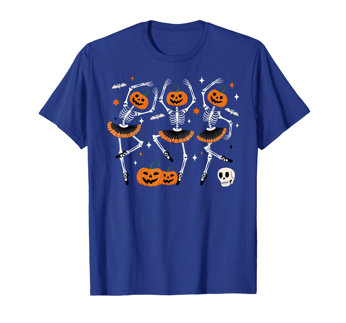 Ballet Pumpkin Skeleton Halloween T-Shirt