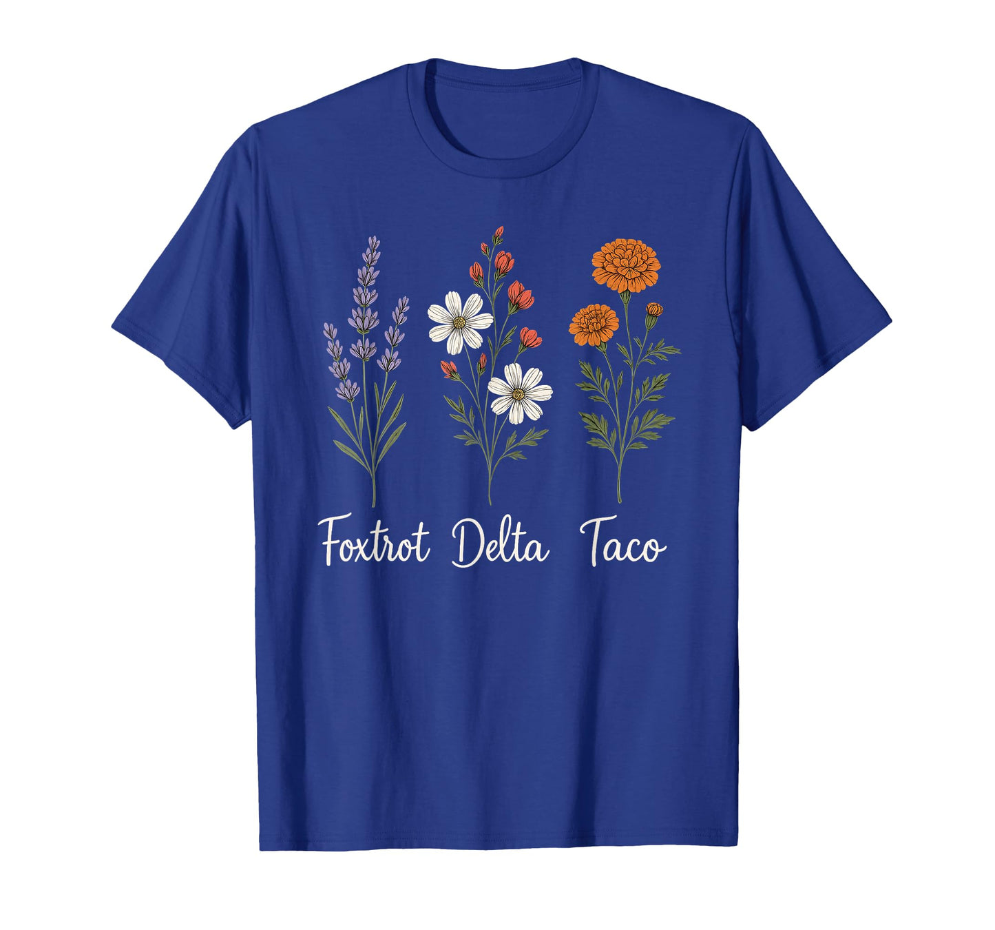 Retro Foxtrots Deltas Taco Flower T-Shirt