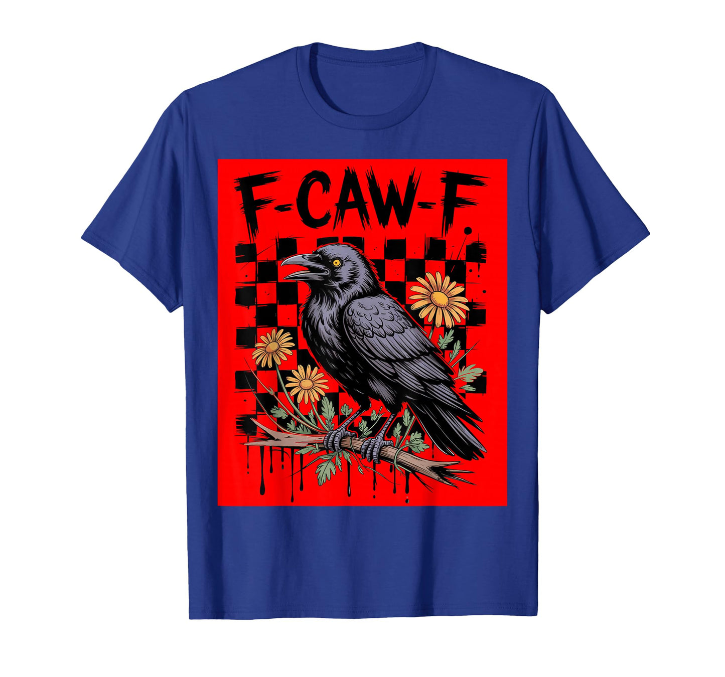 Funny Spooky Bird Pun Crow Raven F-CAW-F Halloween Costume T-Shirt