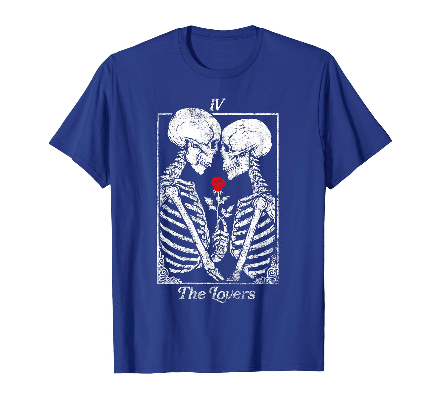 Retro The Skeleton Tarot Card Gothic Halloween T-Shirt