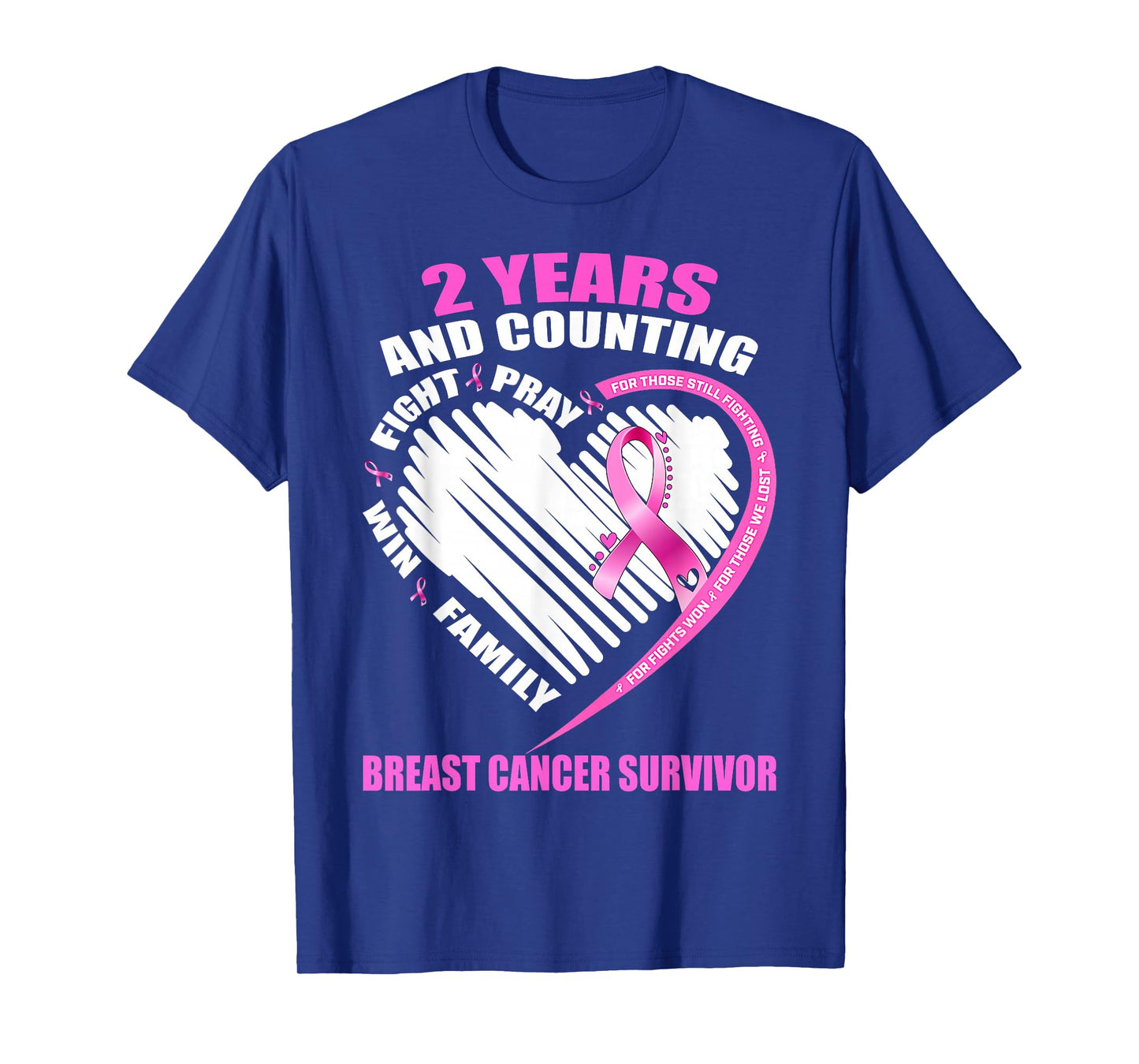 2 Years Cancer Free Gifts 2 Year Breast Cancer Survivor T-Shirt