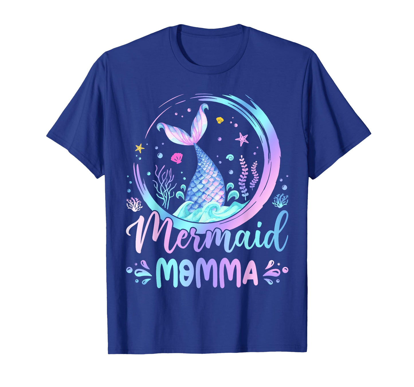 Mermaid Momma Family Matching Birthday Party T-Shirt