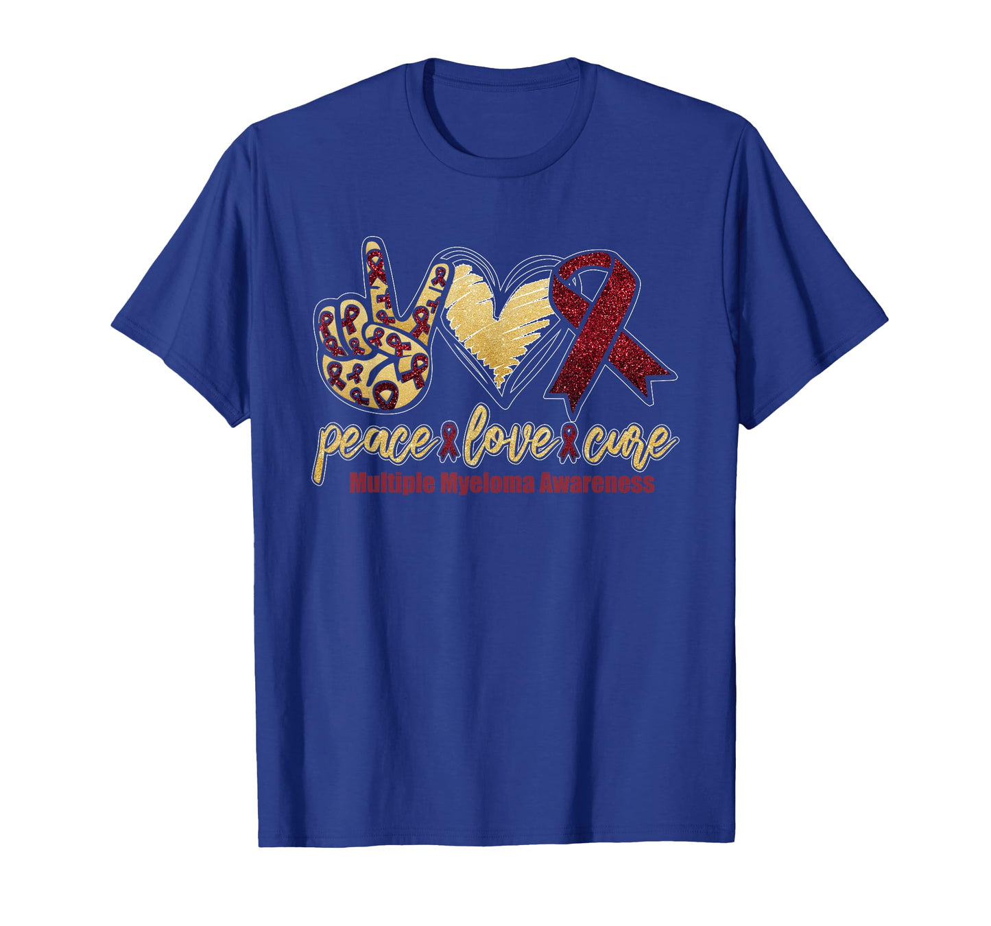 Peace. Love. Cure. | Multiple Myeloma Awareness Month T-Shirt