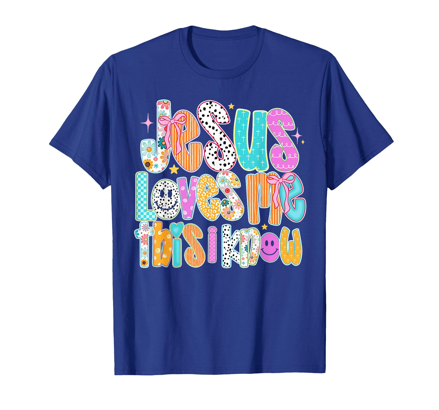 Jesus Loves Me This I Know Christian Preppy Bible Verse T-Shirt