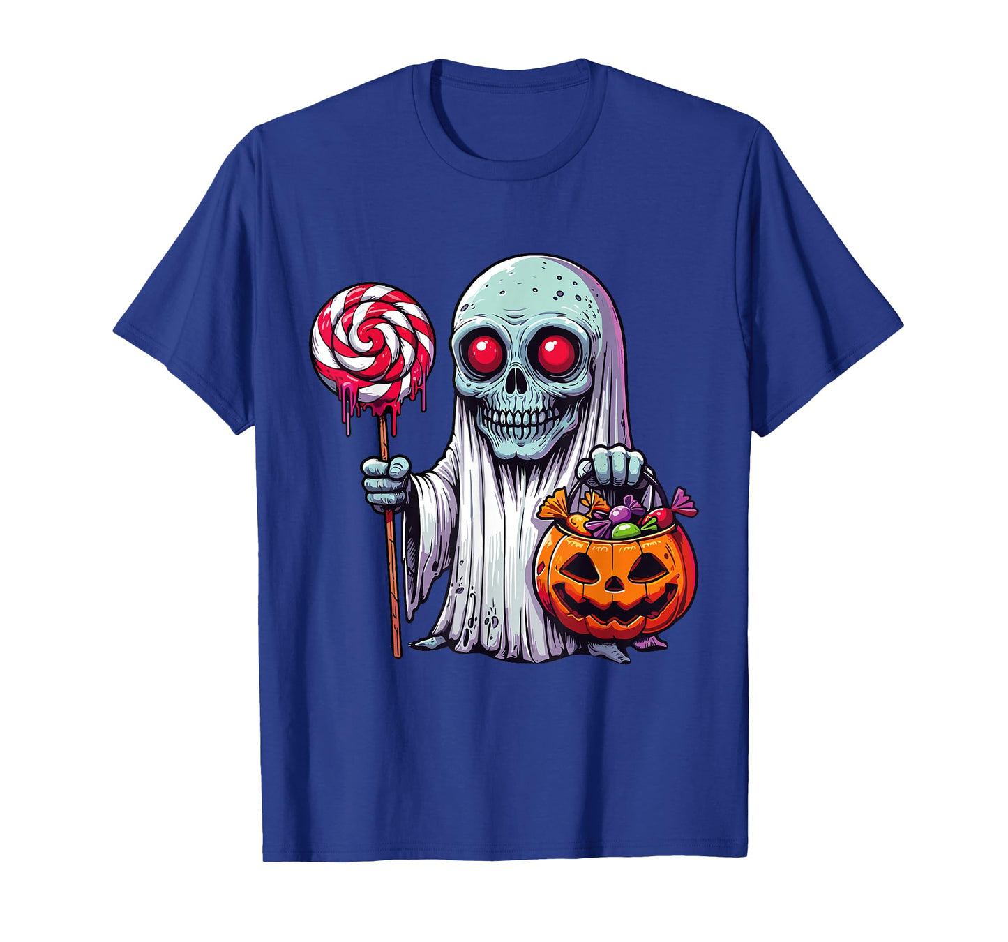 Scary Halloween Skeleton Ghost Spooky Candy Bag T-Shirt