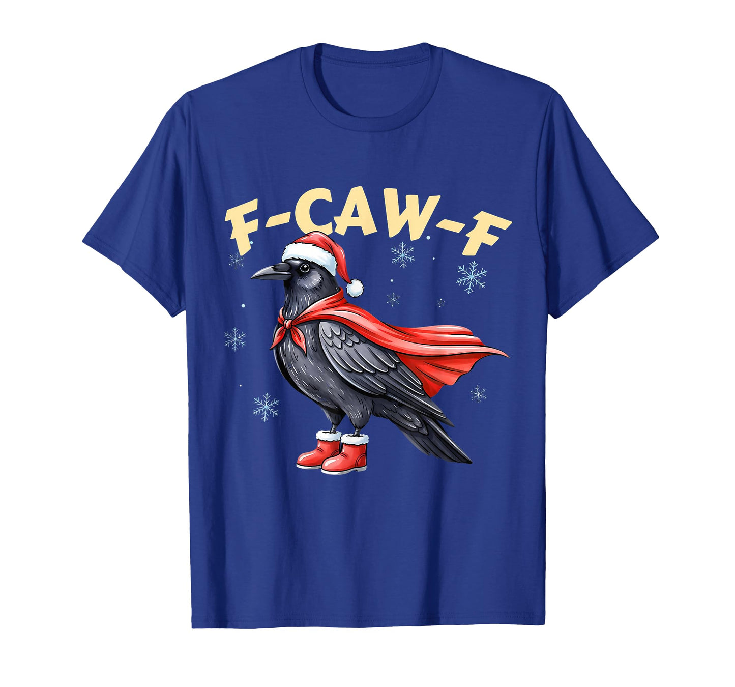 F-Caw-F Black Crow Bird Retro Vintage Christmas T-Shirt
