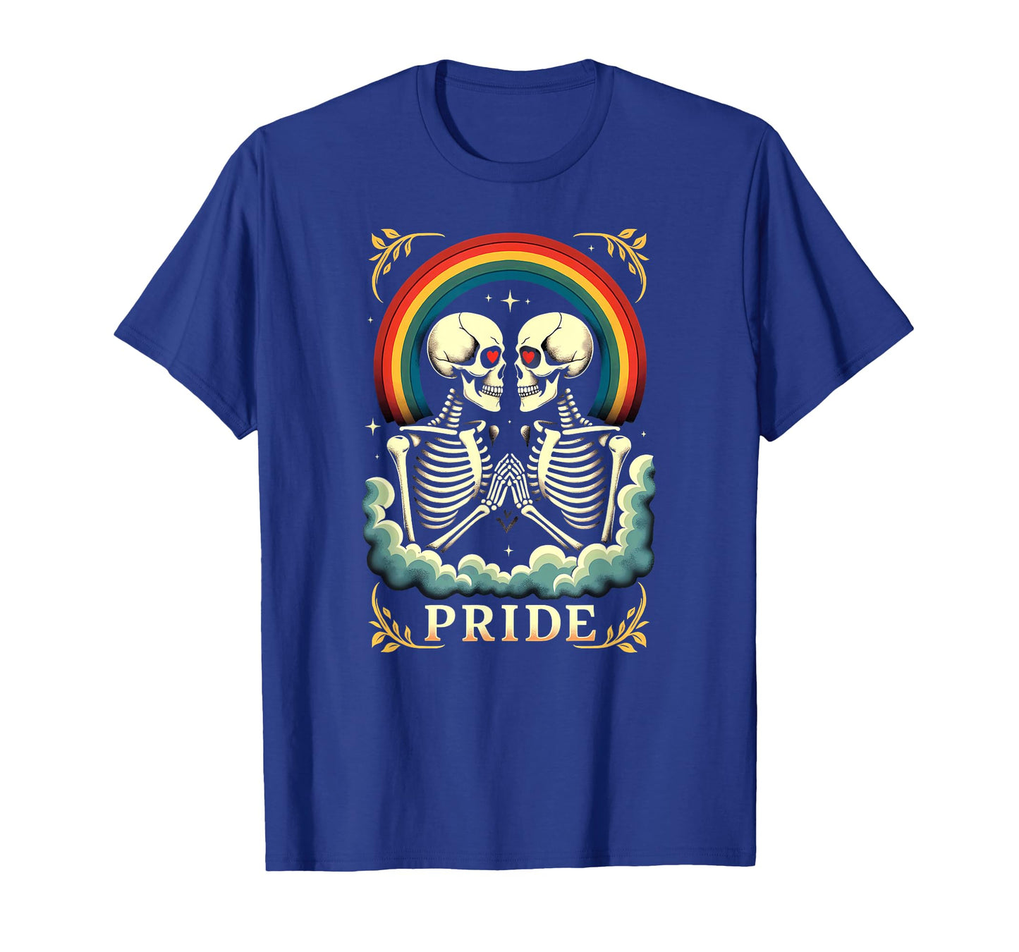 Tarot Card Pride LGBT Gay Lesbian Rainbow Skeleton Halloween T-Shirt