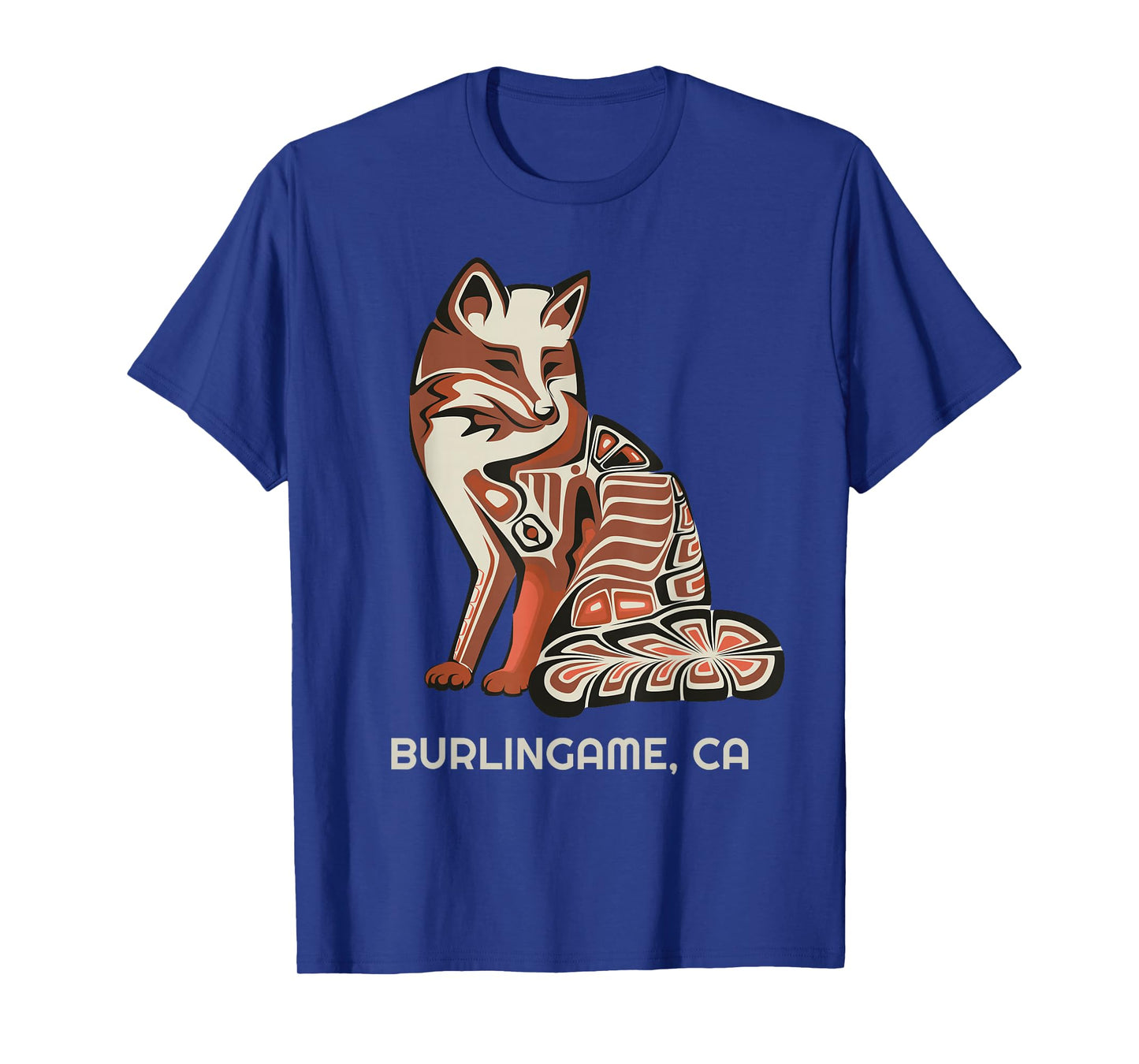 California Burlingame Tribal Fox Native American T-Shirt