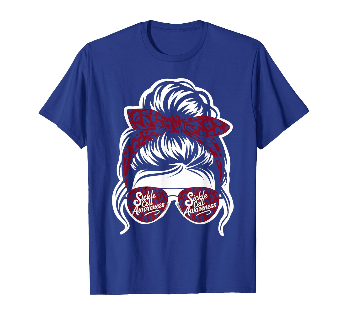 Sickle Cell Awareness Messy Hair Sickle Cell Survivor Anemia T-Shirt