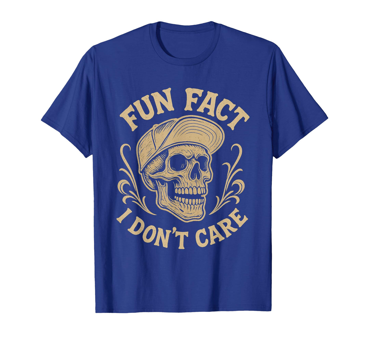 Fun Fact I Don't Care Funny Skeleton T-Shirt