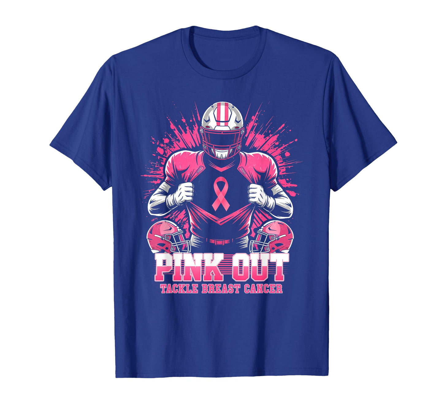Pink Out Tackle Breast Cancer Awareness American Football T-Shirt
