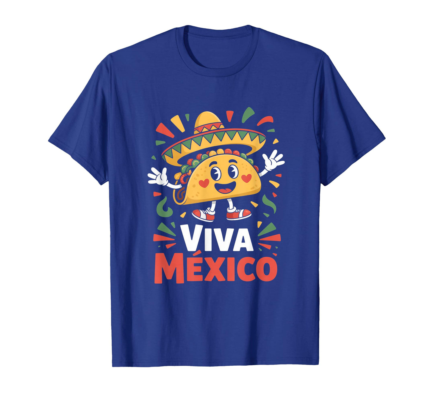 Viva Mexico Cute Taco with Sombrero Fiesta Spirit T-Shirt