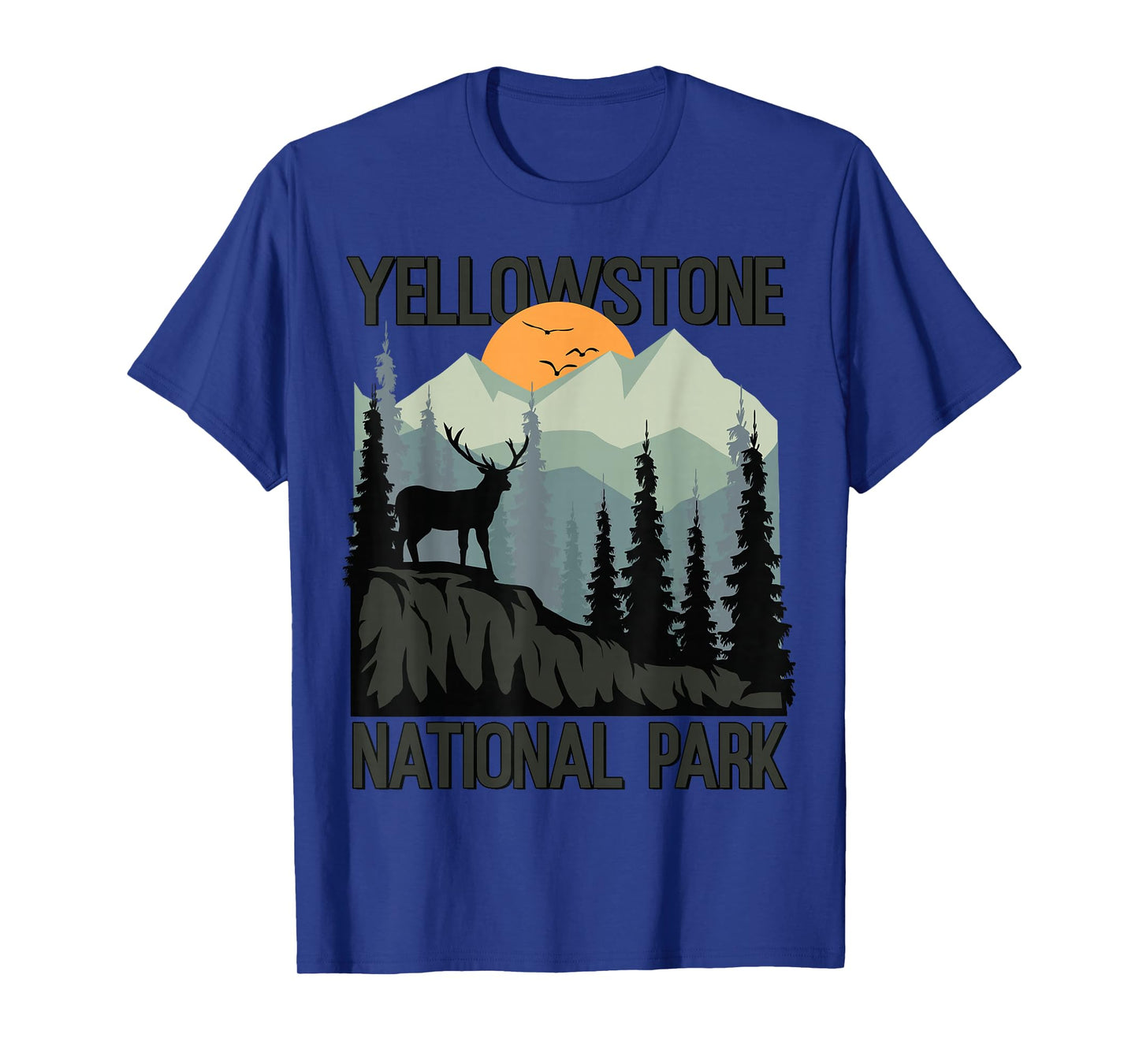 Yellowstone National Park Mountains Wilderness Sunset Hiking T-Shirt