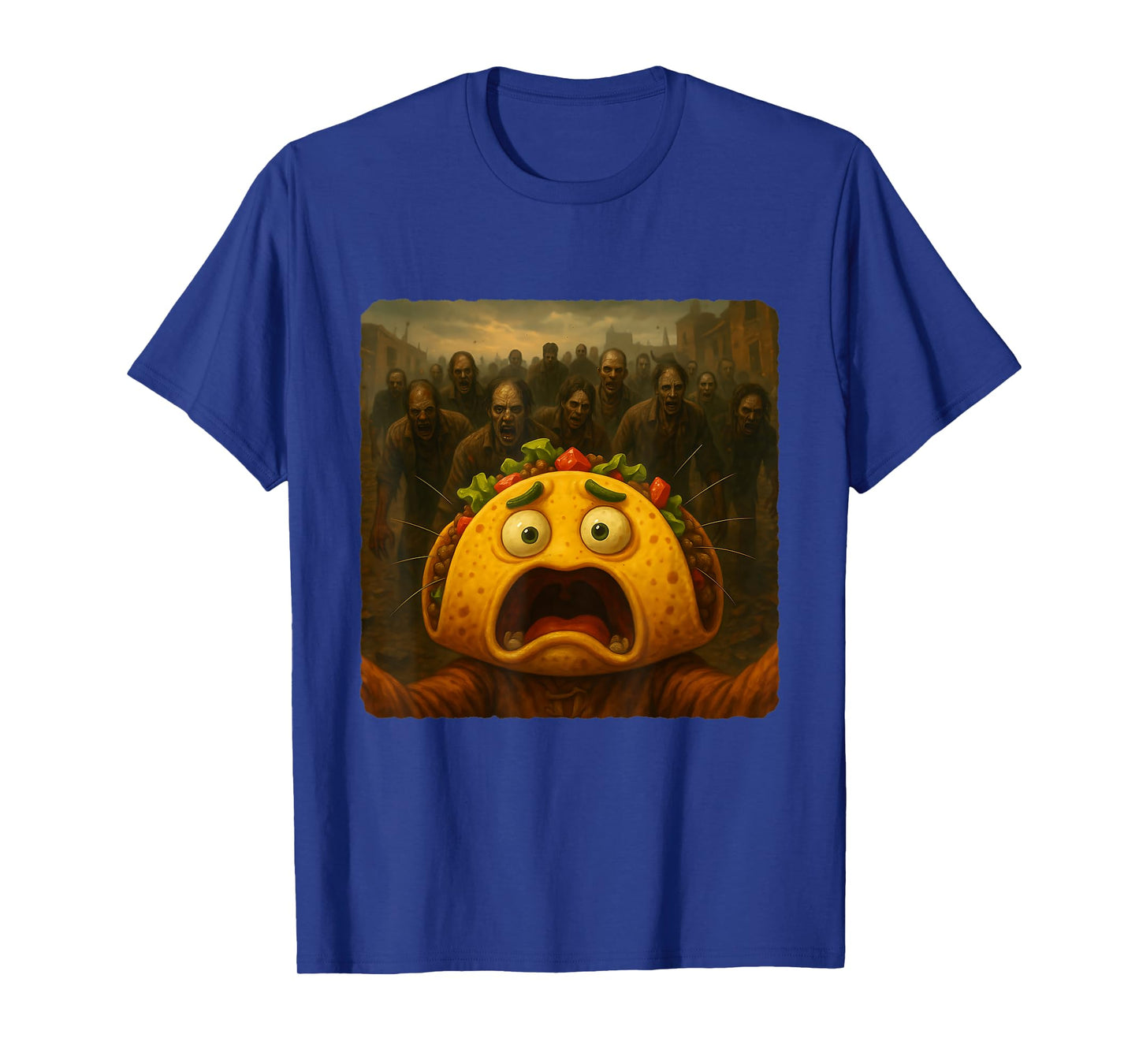 Taco Selfie Zombies Apocalypse Humor Funny Halloween T-Shirt