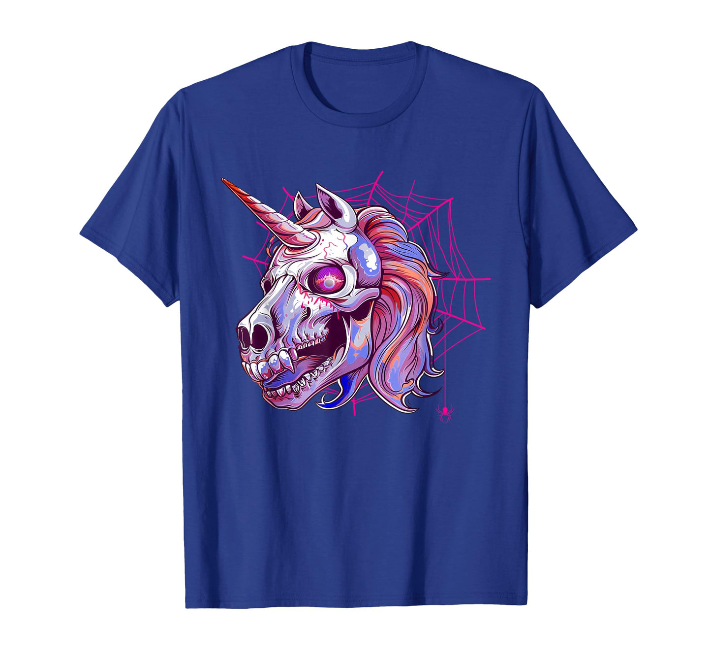 Kids Adults Spooky Unicorn Skeleton Skull Funny Halloween T-Shirt