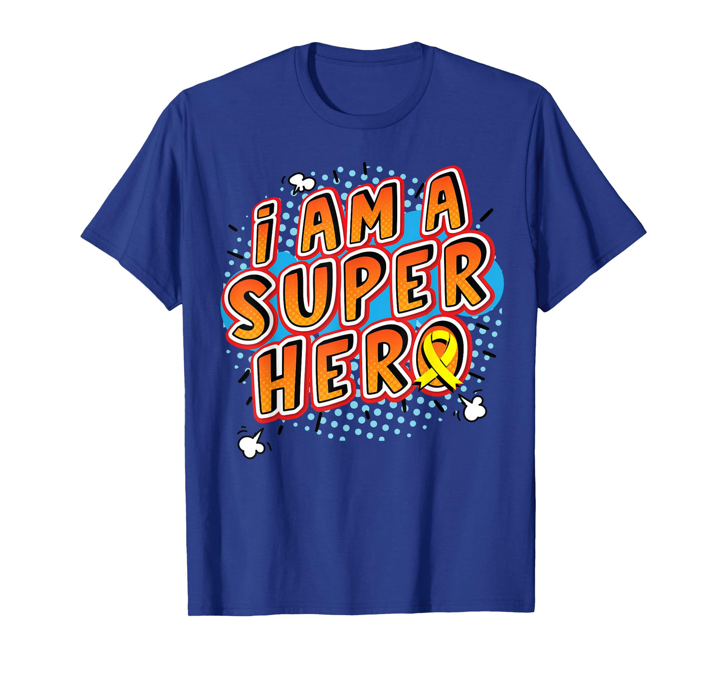 Childhood Cancer I Am A Superhero Ribbon T-Shirt