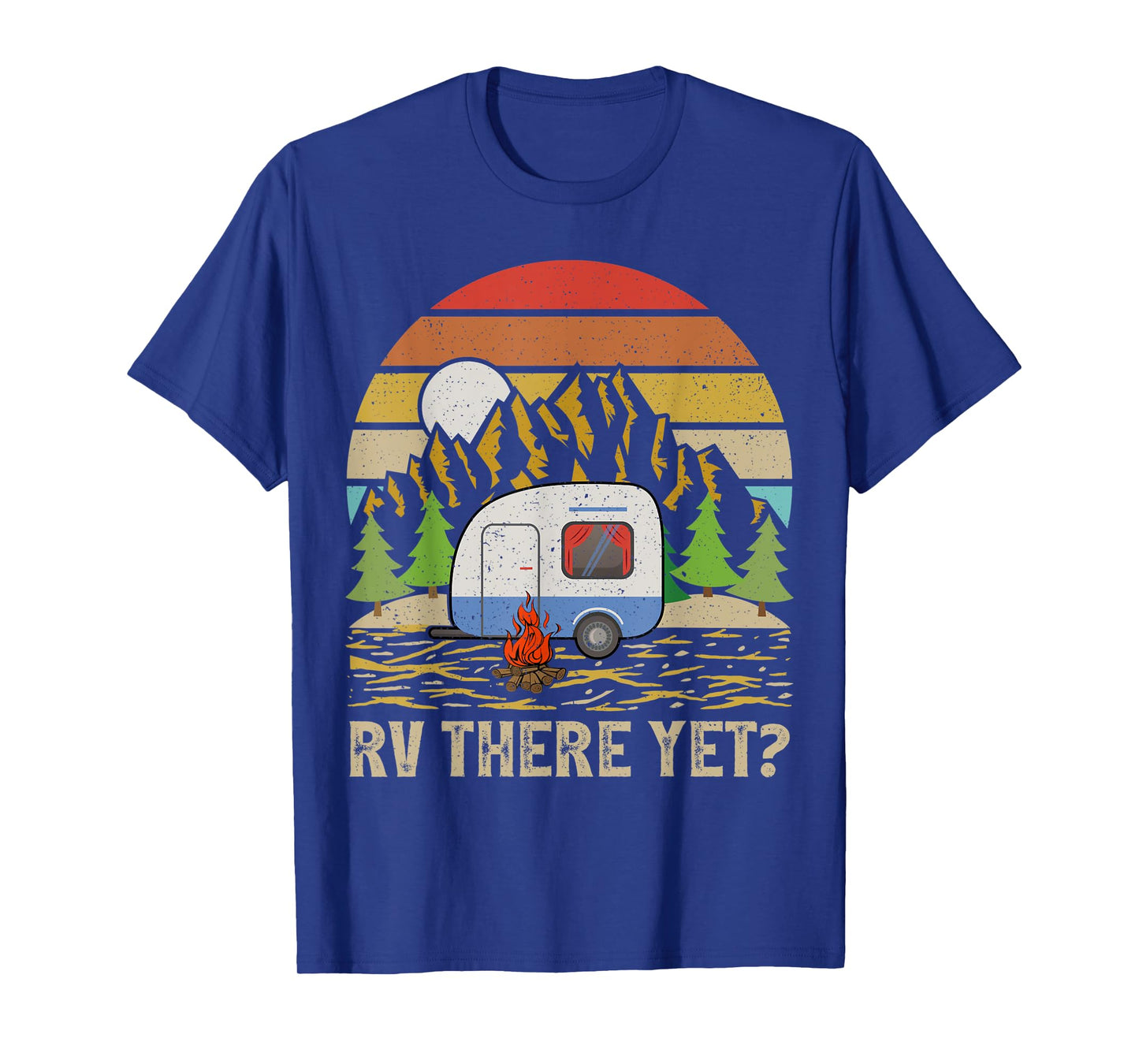 Vintage Mountain RV There Yet Retro Camper T-Shirt