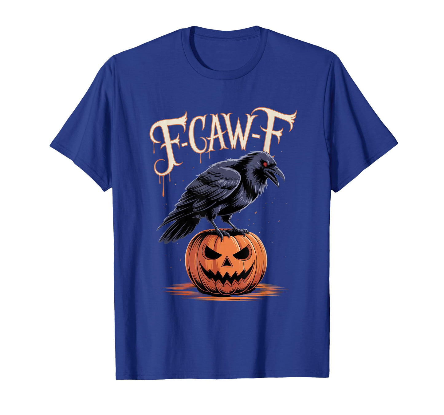 F-Caw-F Crow Funny Gothic Moon Black Bird Halloween T-Shirt