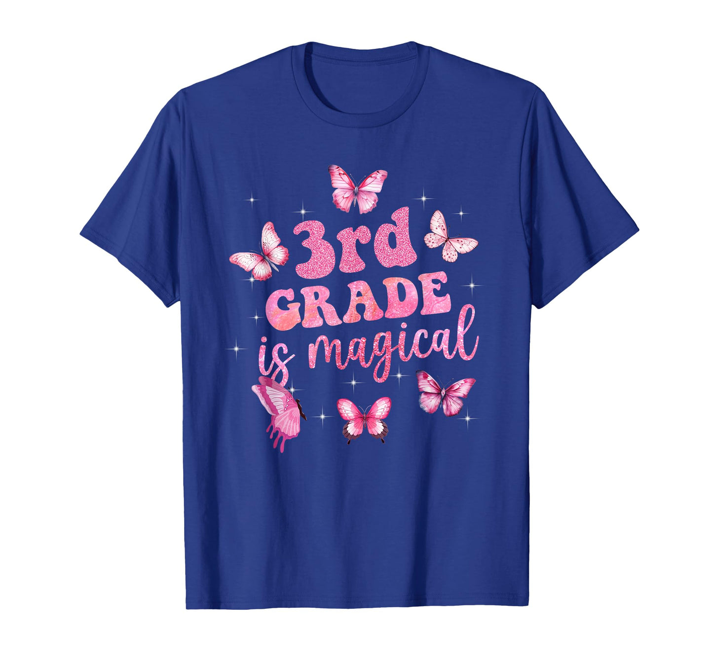 3rd Grade Is Magical Pink Butterfly Girls Back To School T-Shirt