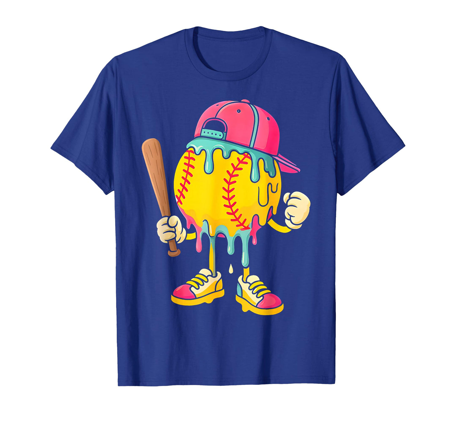 Baseball Drip for Boys Ice Cream Drip Baseball T-Shirt