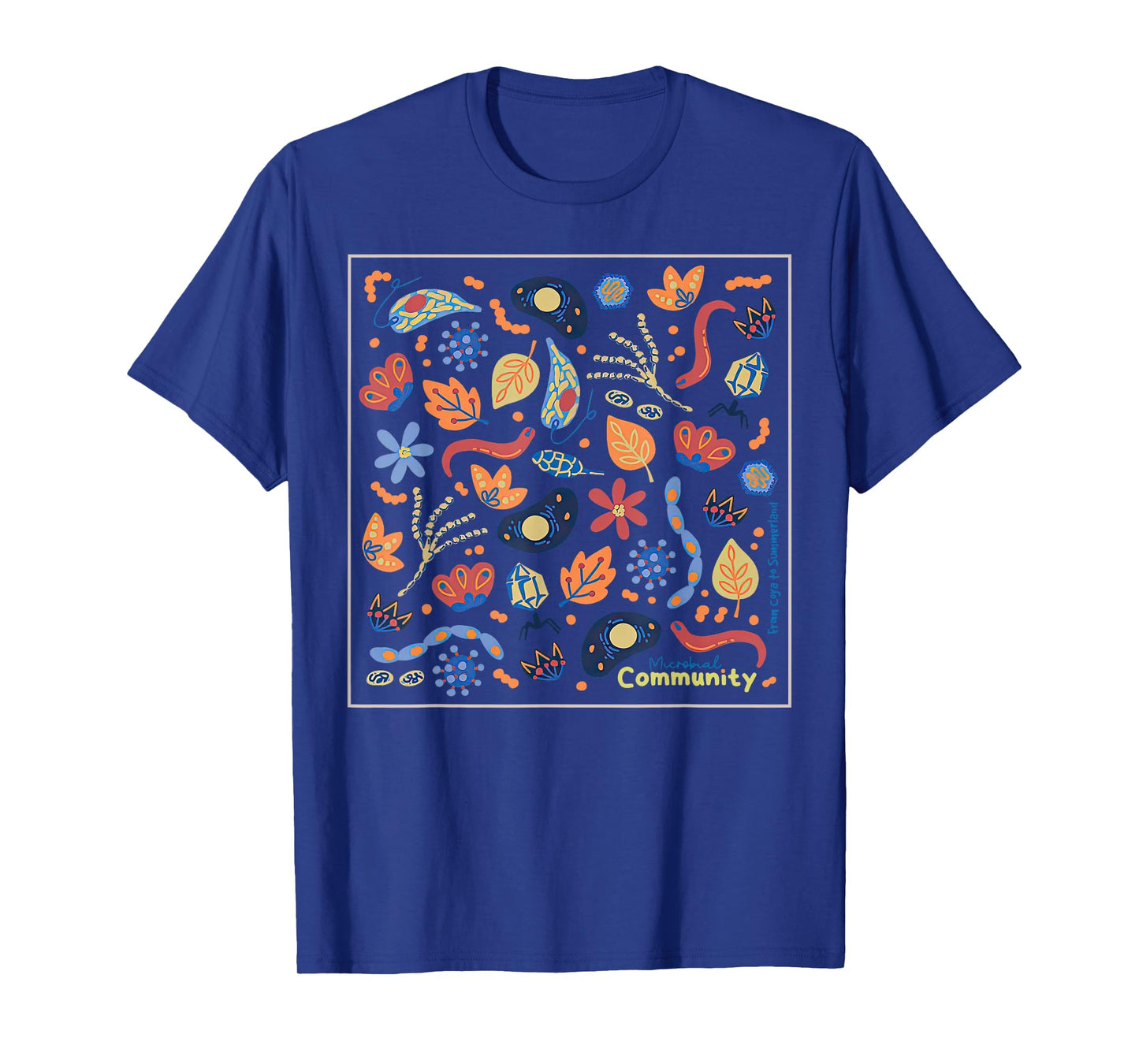 Microbial Community Fungi Bacteria Virus Nature Science T-Shirt