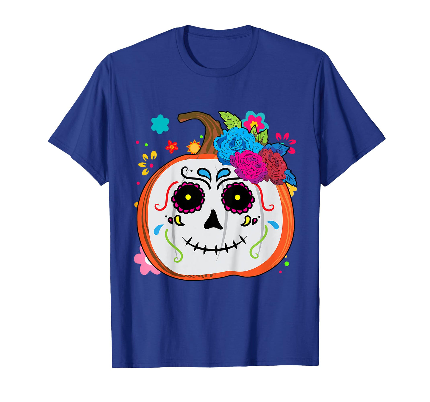 Kids Dia De Los Muertos Pumpkin Day of Dead Baby Toddler Boy Girl T-Shirt