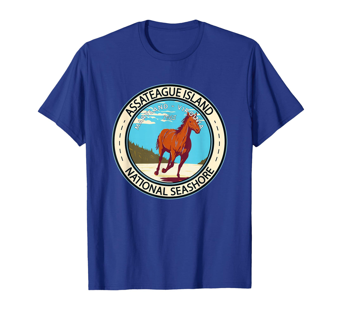 Assateague Island National Seashore Badge Vintage T-Shirt