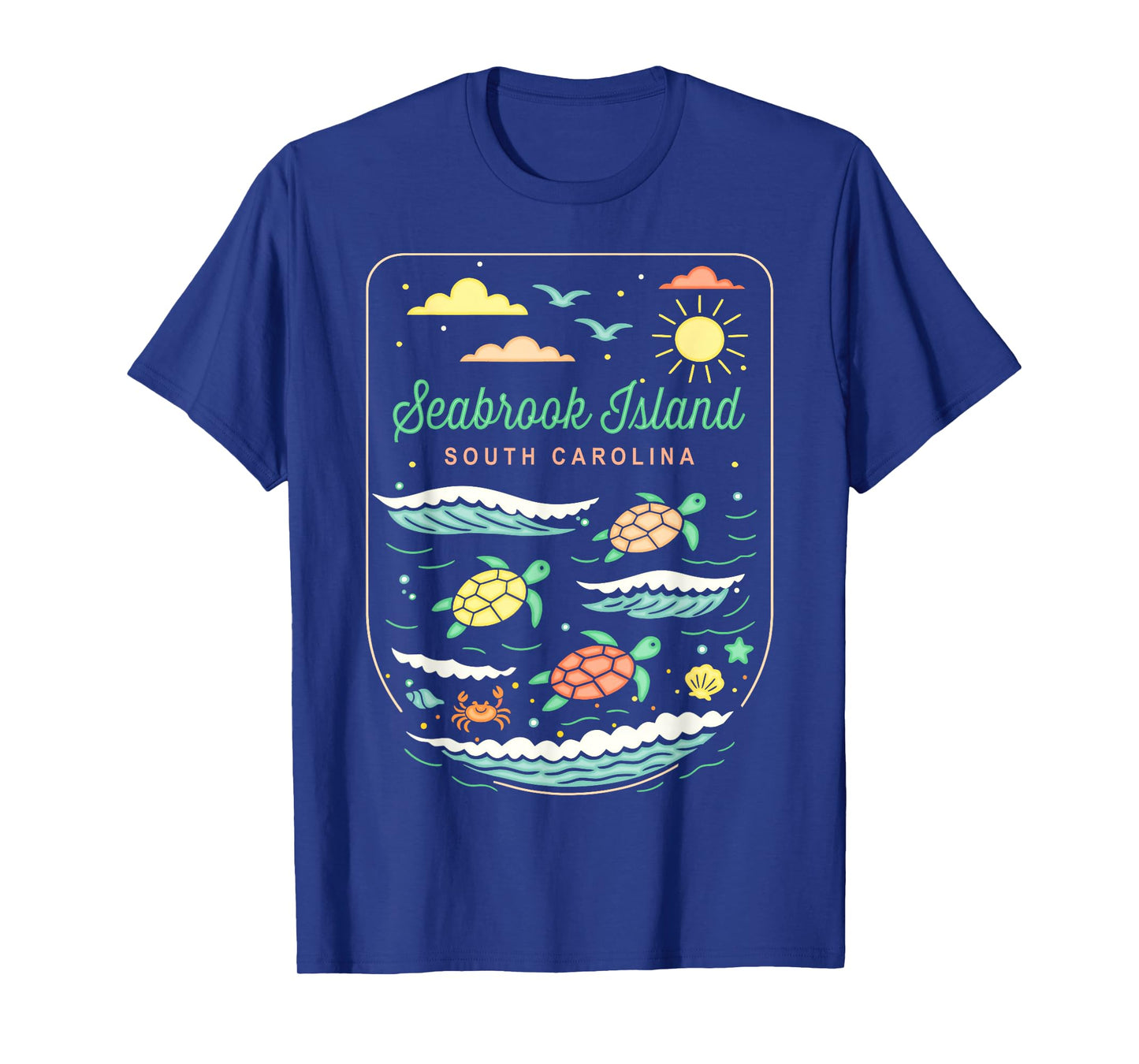Seabrook Island SC Cute Beach Vacation Sea Turtle Lover T-Shirt