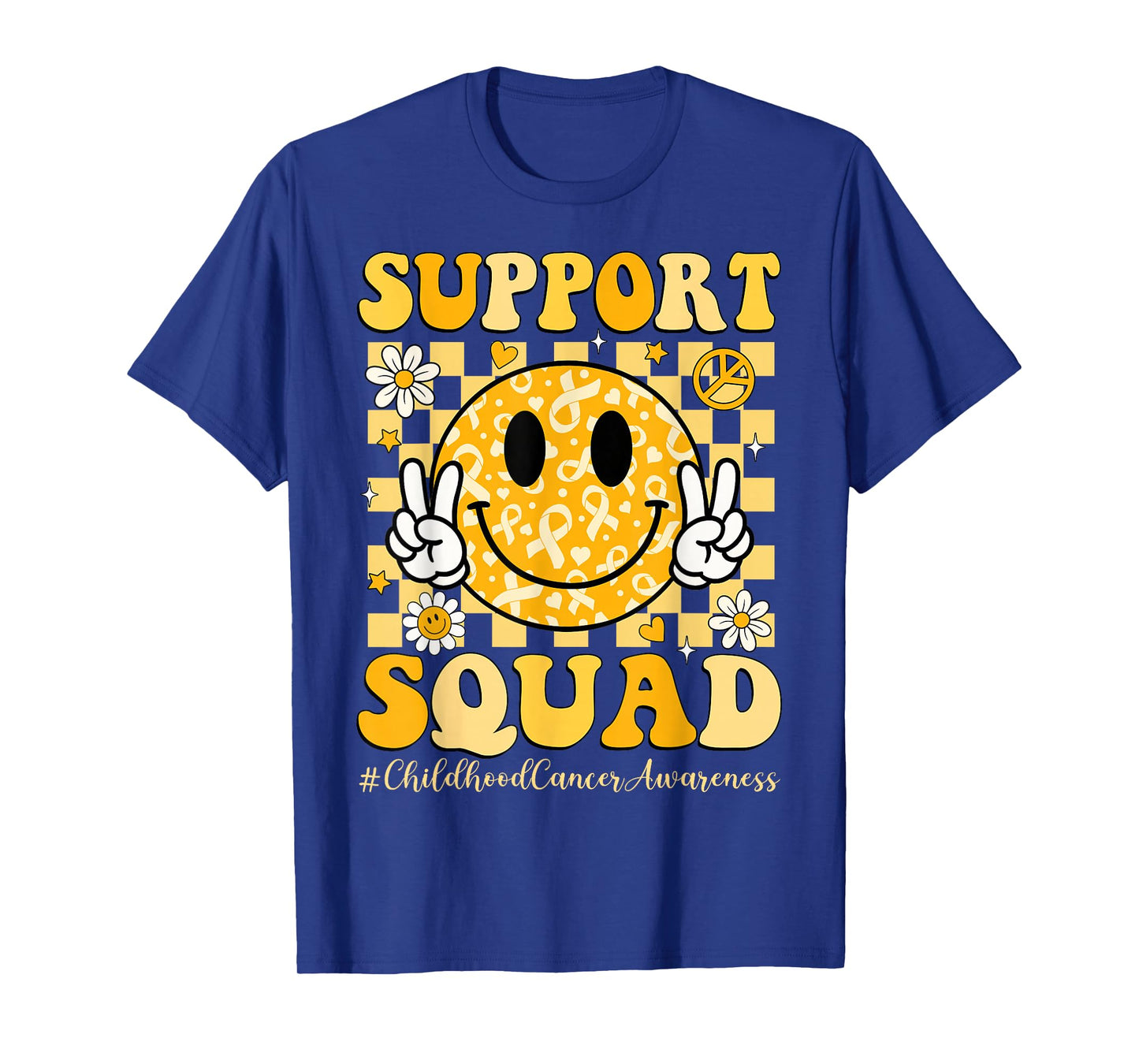 Childhood Cancer Awareness Support Squad Gold Ribbon Kids T-Shirt