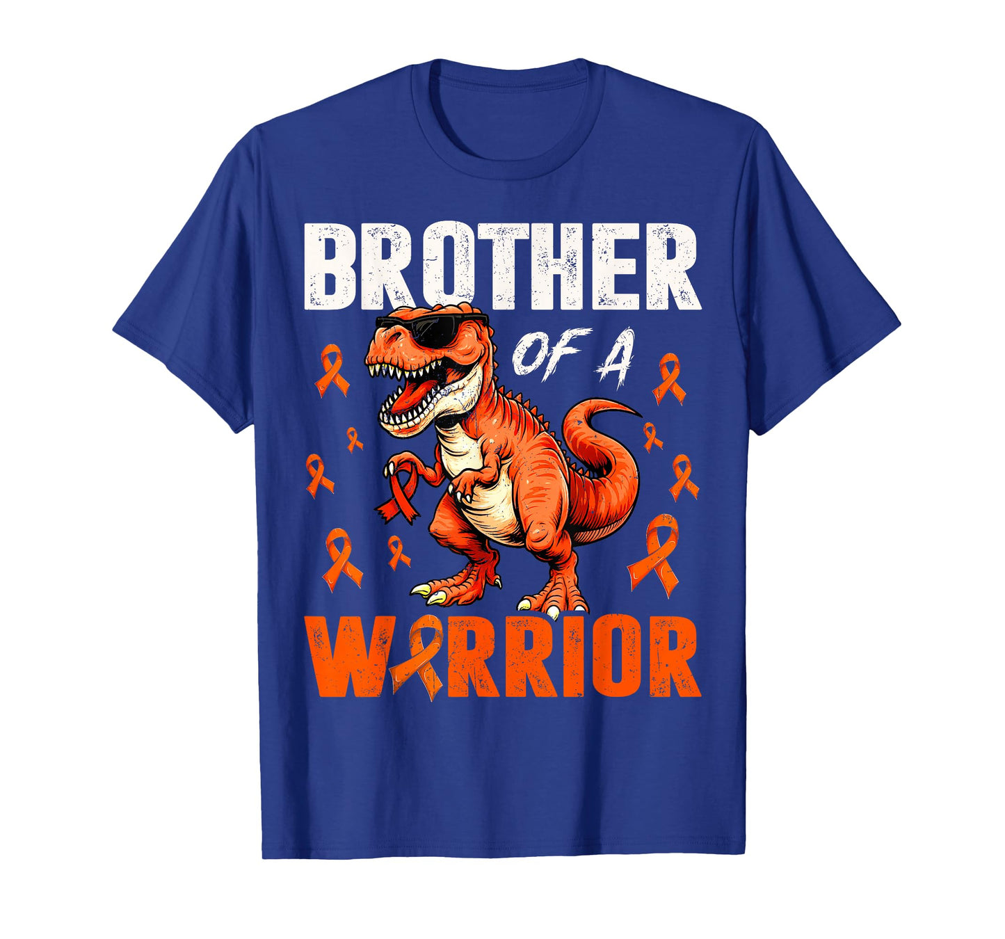 Dinosaur Brother Of Warrior Leukemia Awareness Support Boy T-Shirt