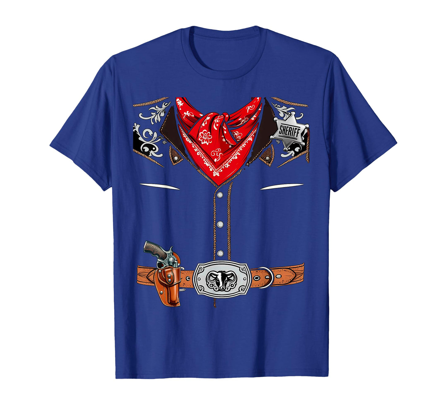 Western Sheriff Cowboy Vest Halloween Costume T-Shirt