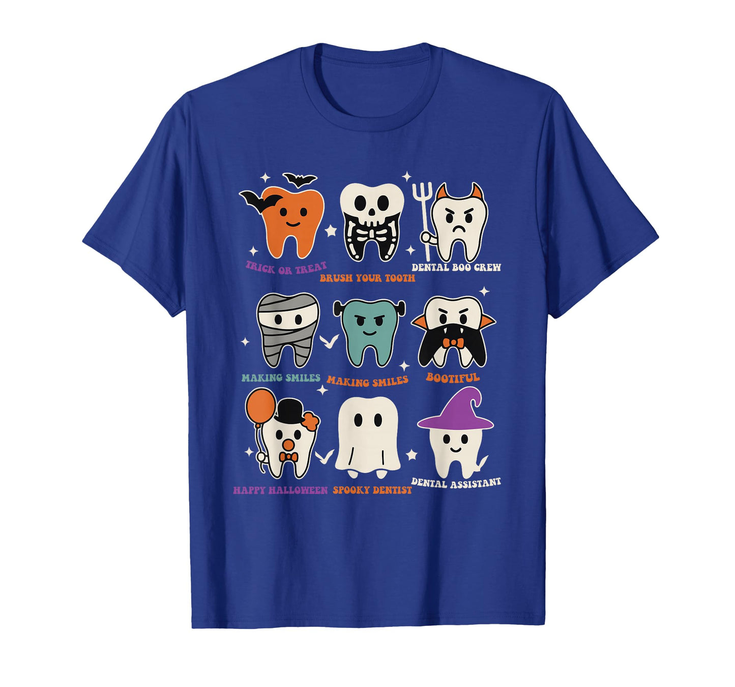 Halloween Dental Boo Crew Dentist Costume Teeth Women Men T-Shirt
