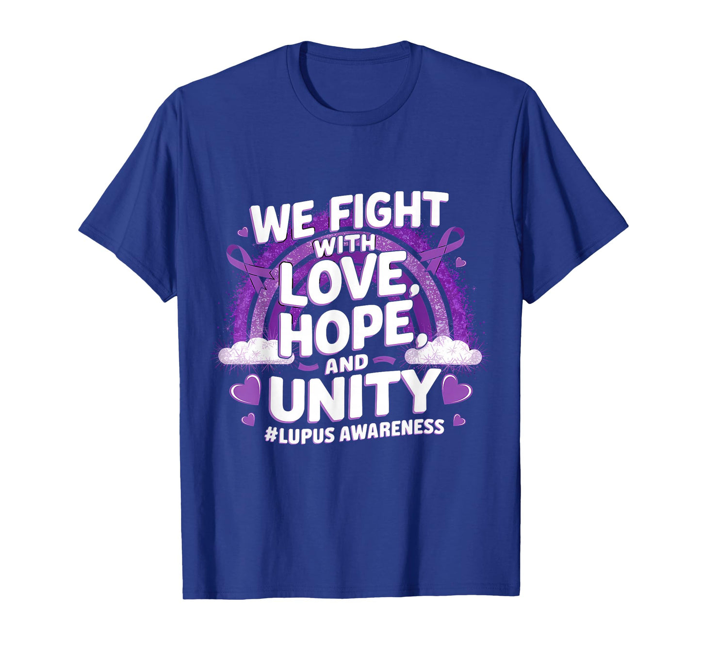 Lupus Awareness Month Purple Ribbon Love Hope Unity T-Shirt