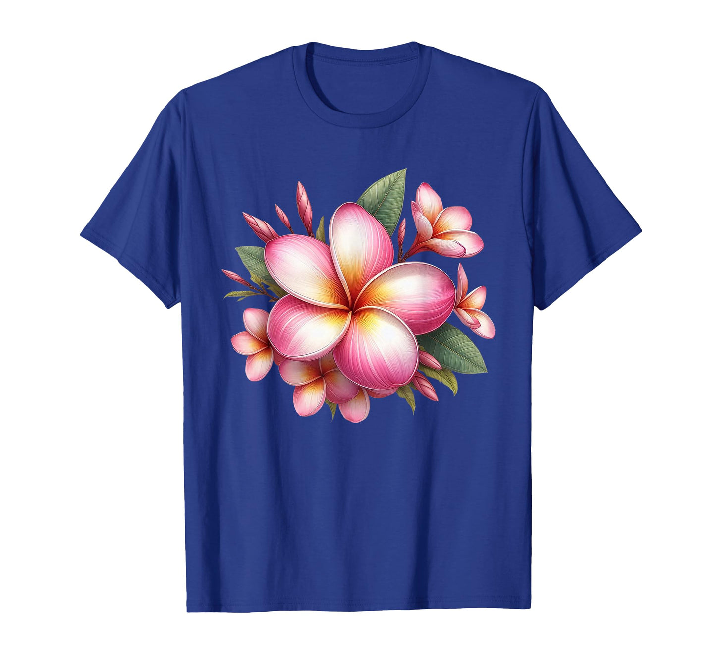 Vintage Plumeria Pink Floral Tropical Bloom Summer T-Shirt
