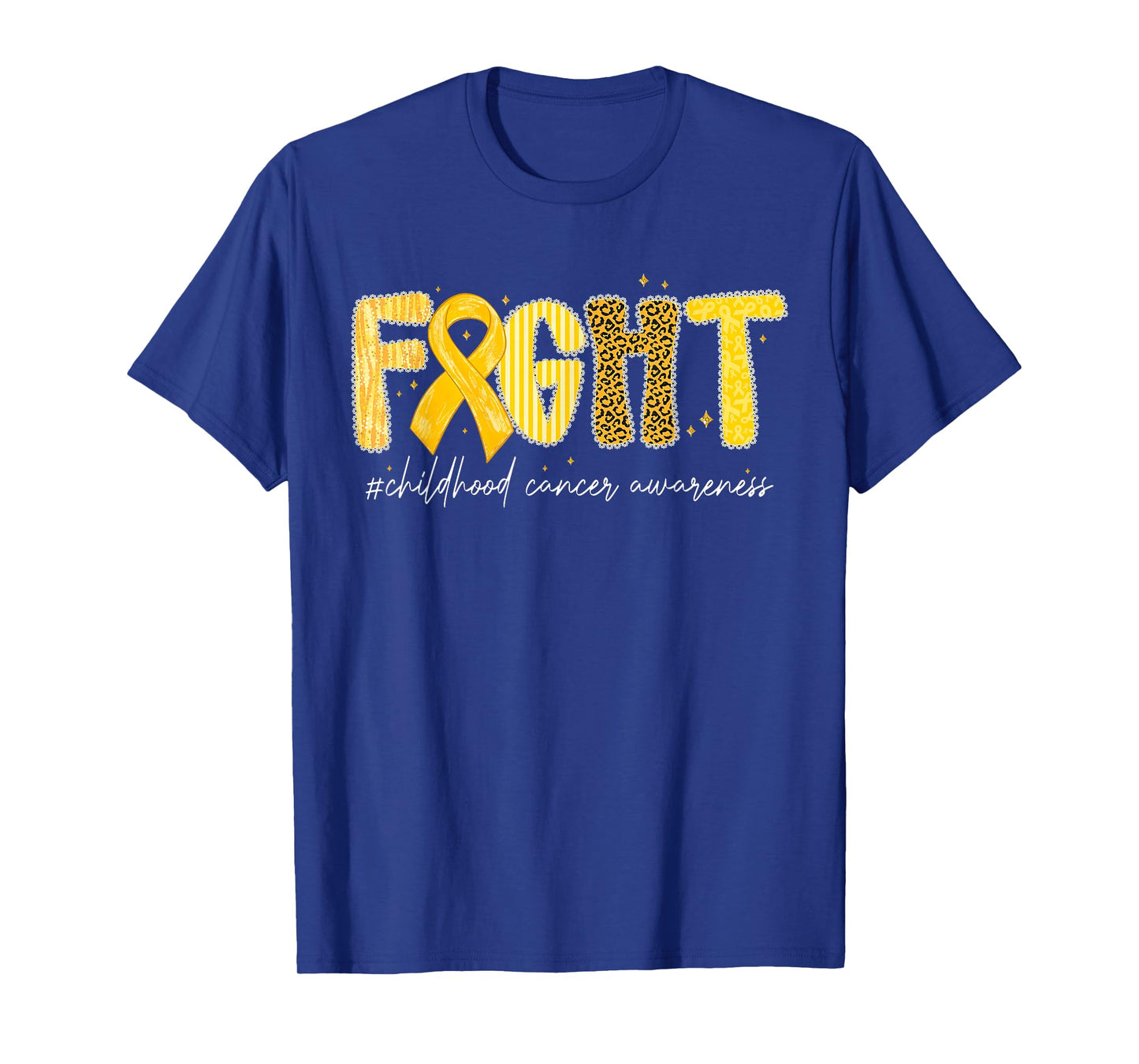 Fight Gold Ribbon Childhood Cancer Awareness T-Shirt