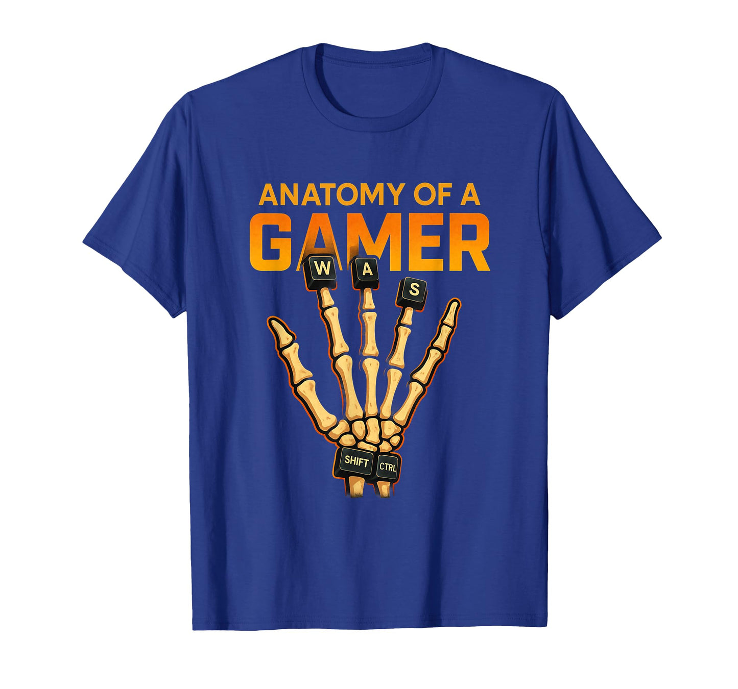 Skeleton Hand Anatomy of Gamer Halloween Gamer T-Shirt