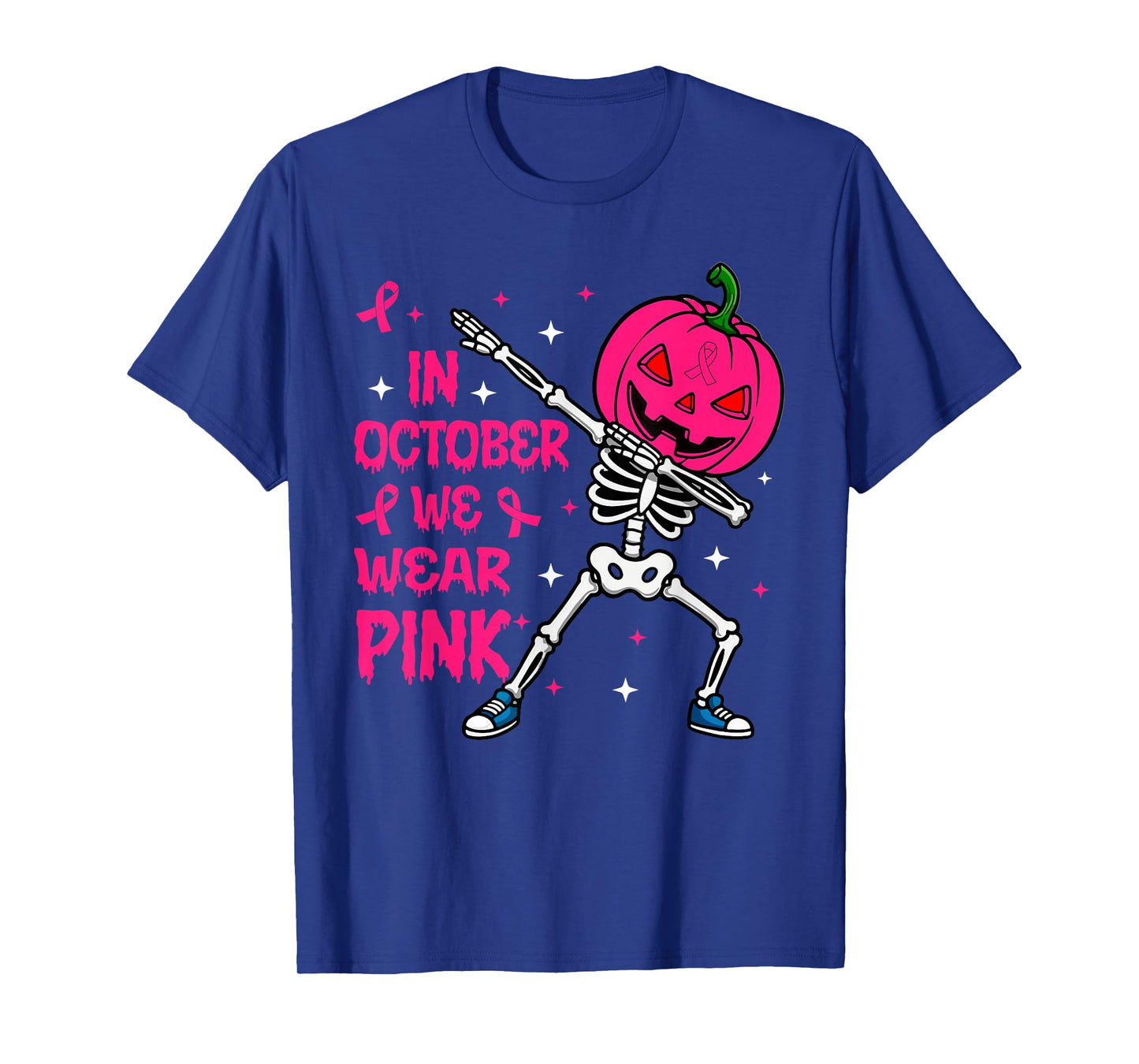 In October We Wear Pink Pumpkin Awareness Shirt T-Shirt