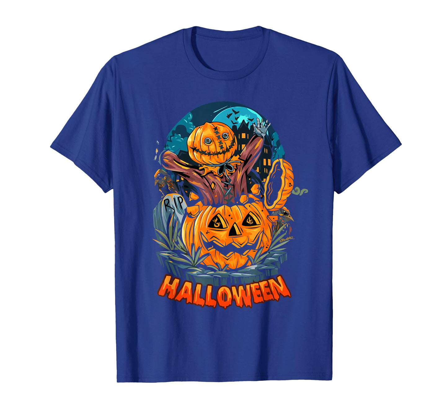 Halloween Zombie Apocalypse Scary Creepy Graveyard Night T-Shirt