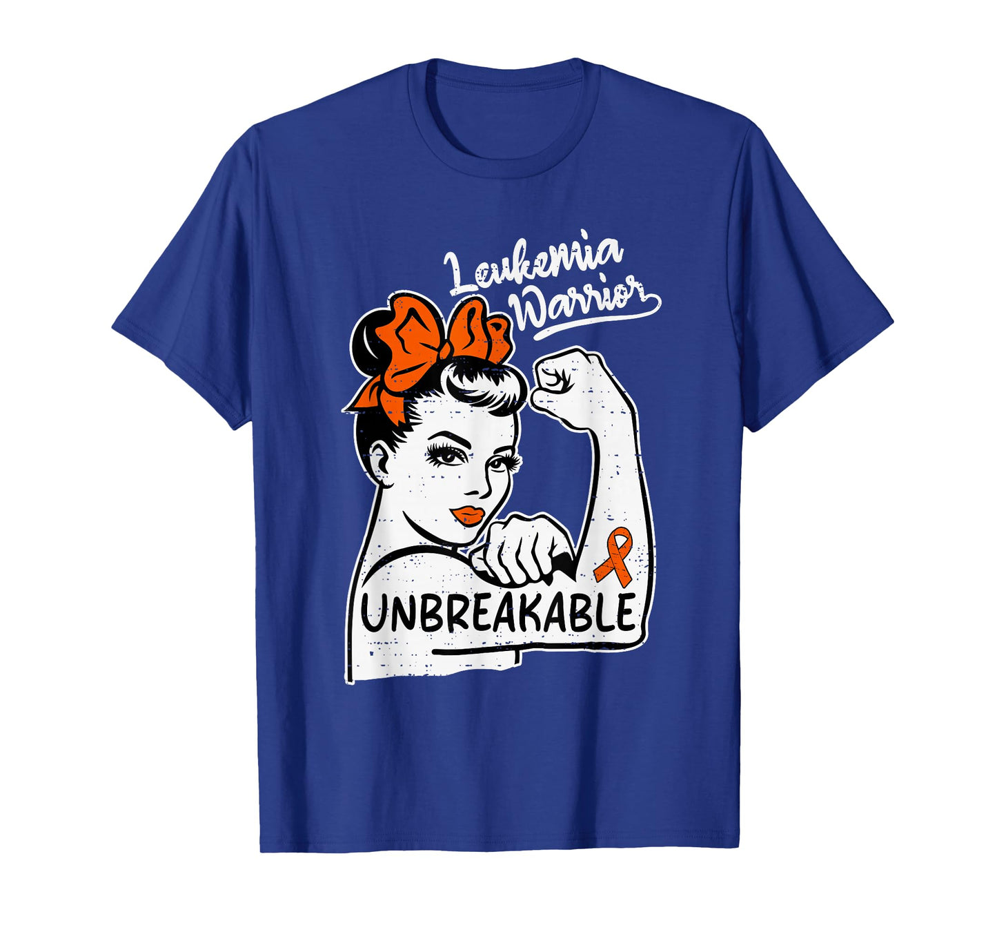 Womens Leukemia Awareness Warrior Ribbon Orange Support T-Shirt