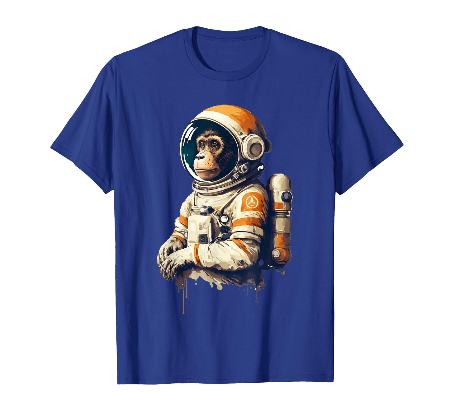 Retro Monkey Space Astronaut Chimp Art Funny Sci-Fi Design T-Shirt